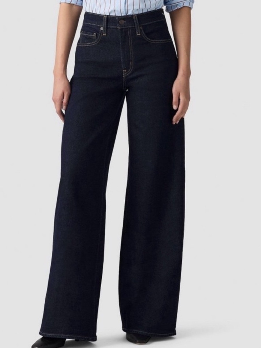 Levi's NWT 24 X 32 728 High-Rise Wide Leg dark denim Jeans
